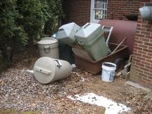 backyard debris
