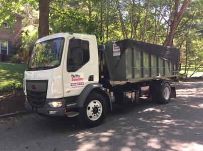 10 yard dumpster on truck